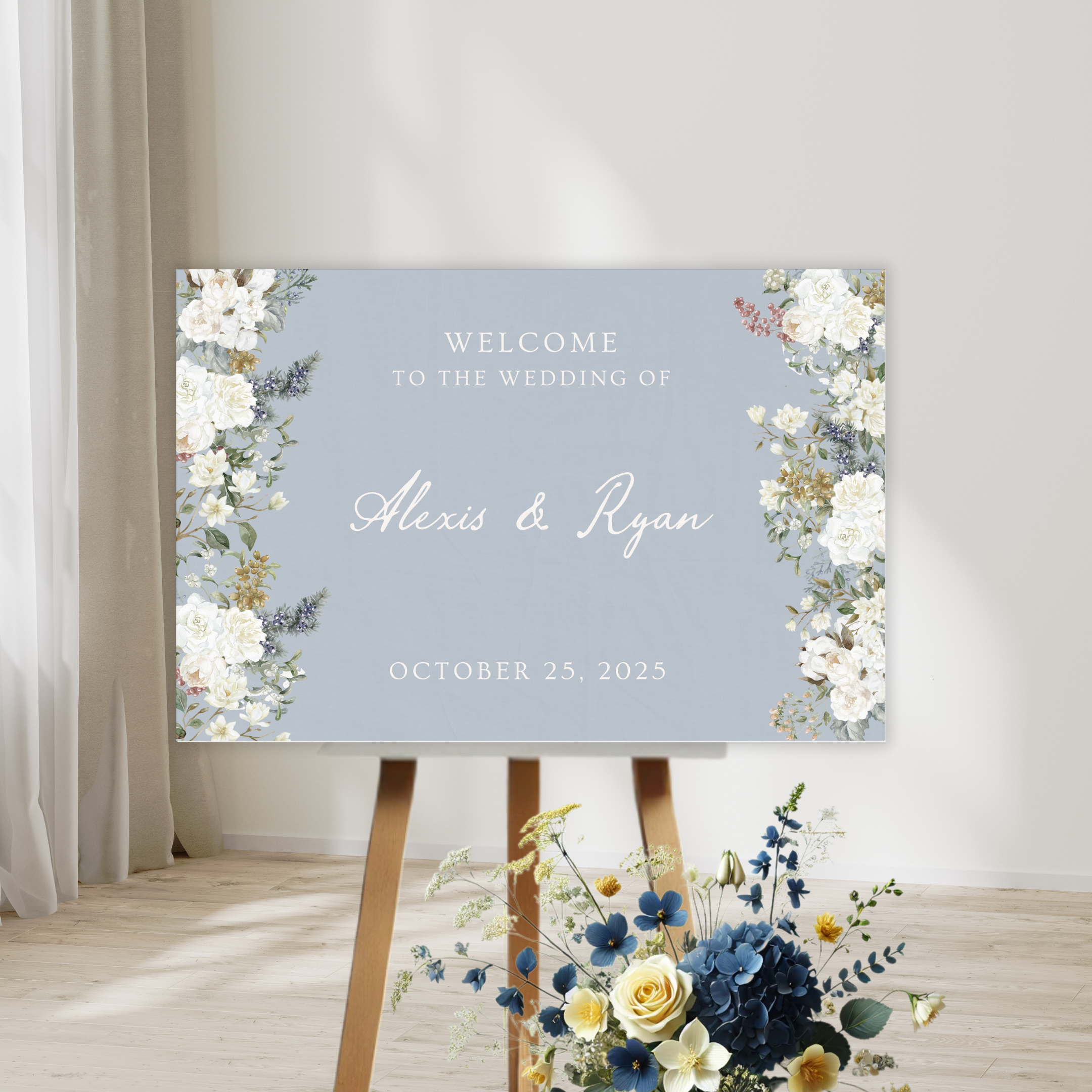 Vintage Romance Wedding Welcome Sign
