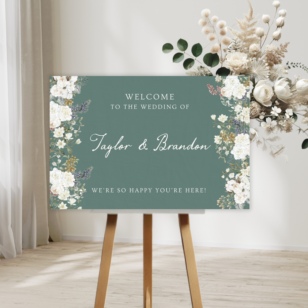 Vintage Romance Wedding Welcome Sign