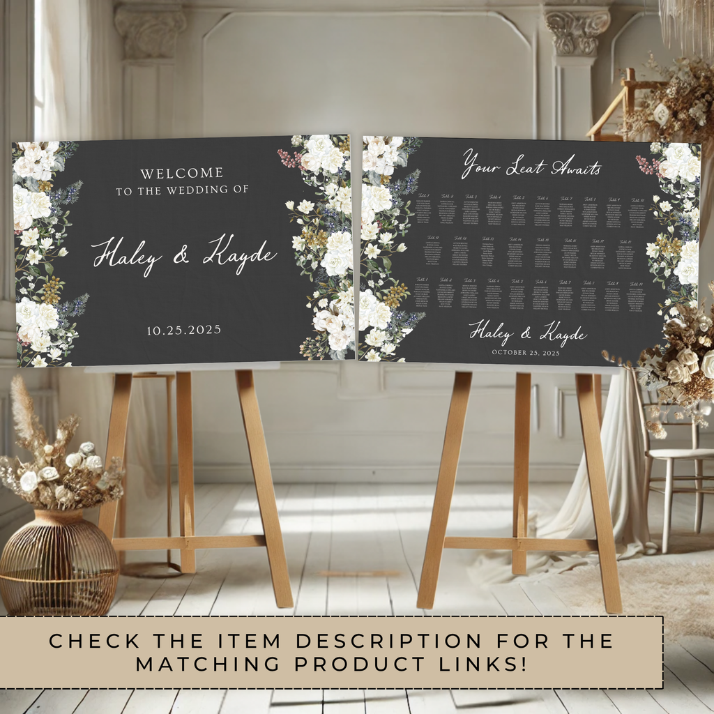 Vintage Romance Wedding Welcome Sign