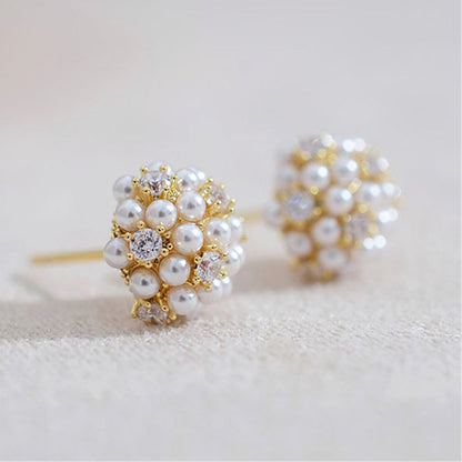 PEARL CLUSTER EARRINGS (PAIR)