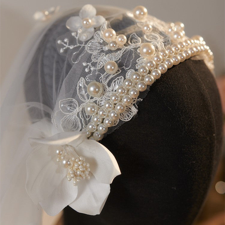 French Retro Republic Style Flower Pearl Hair Clip