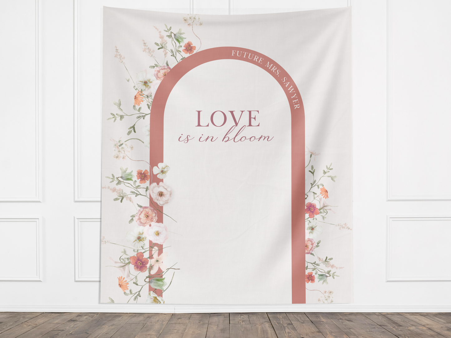 Love is in Bloom Bridal Shower Custom Banner Backdrop