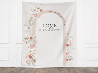 Love is in Bloom Bridal Shower Custom Banner Backdrop
