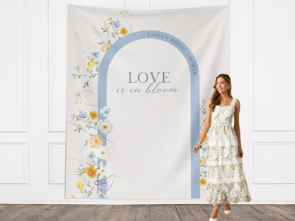 Love is in Bloom Bridal Shower Custom Banner Backdrop