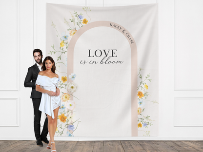 Love is in Bloom Bridal Shower Custom Banner Backdrop