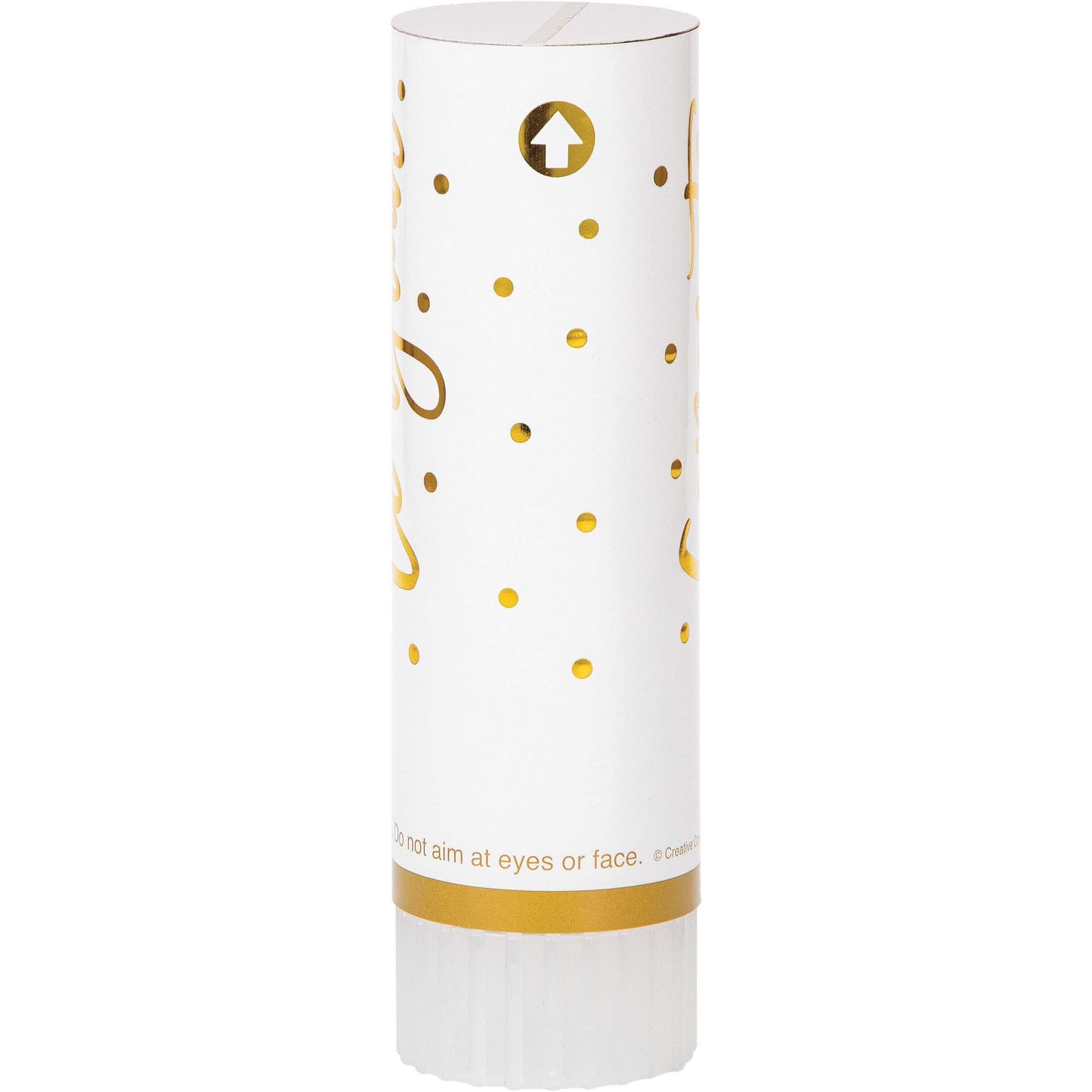 Bulk White and Gold Wedding Confetti Cannons (48 per Case)