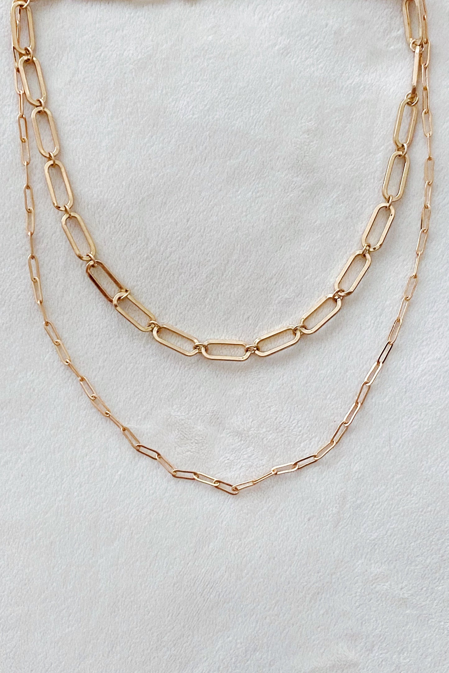Big & Small Double Chain Link Necklace