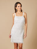 Lara Dakota Beaded Fringe Short Wedding Dress