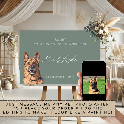 Fido Says Welcome Dog Wedding Welcome Sign
