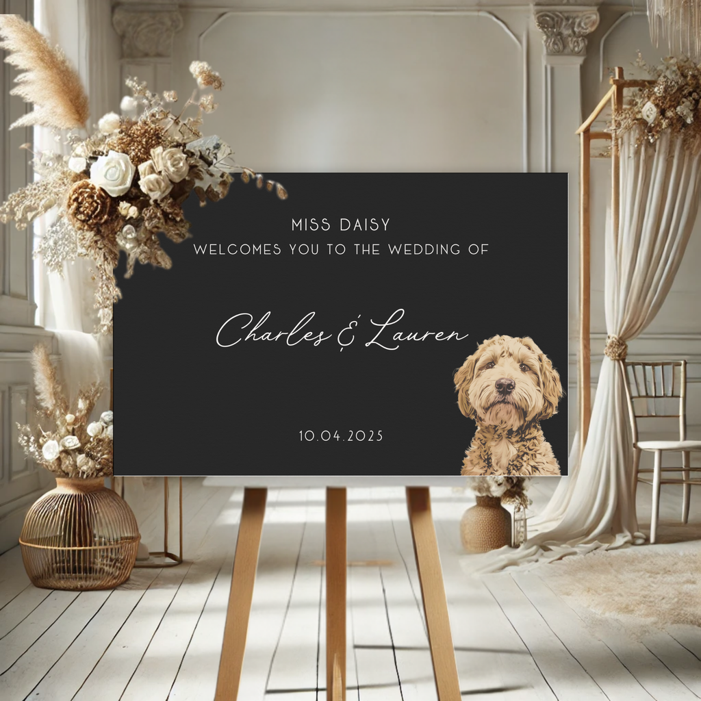 Fido Says Welcome Dog Wedding Welcome Sign