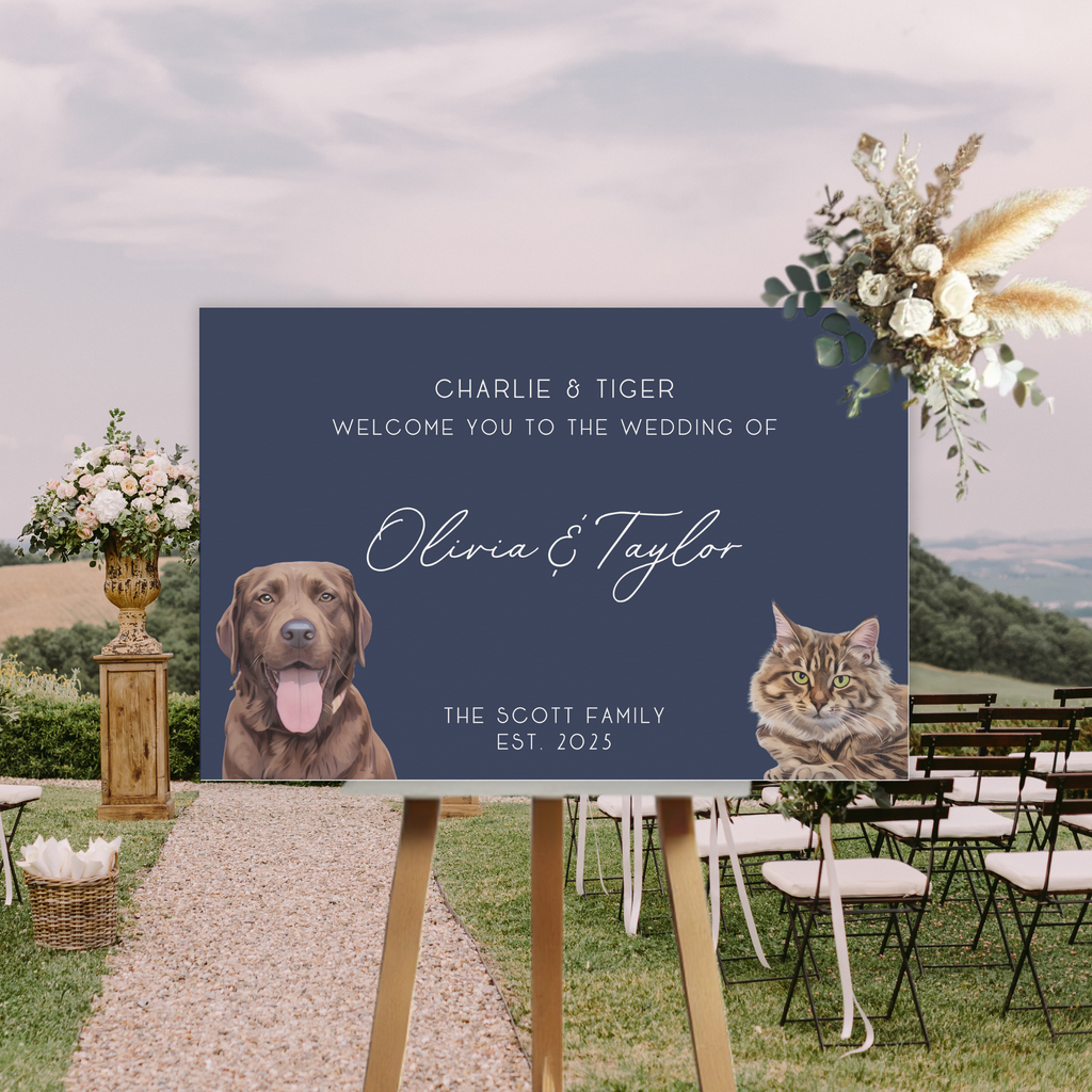 Fido Says Welcome Dog Wedding Welcome Sign