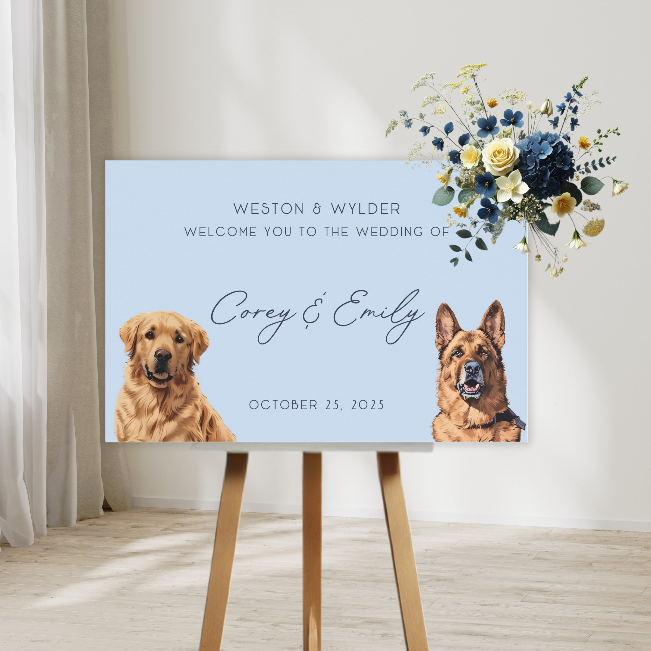 Fido Says Welcome Dog Wedding Welcome Sign