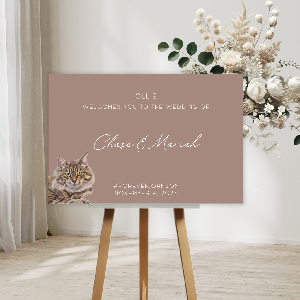 Fido Says Welcome Dog Wedding Welcome Sign