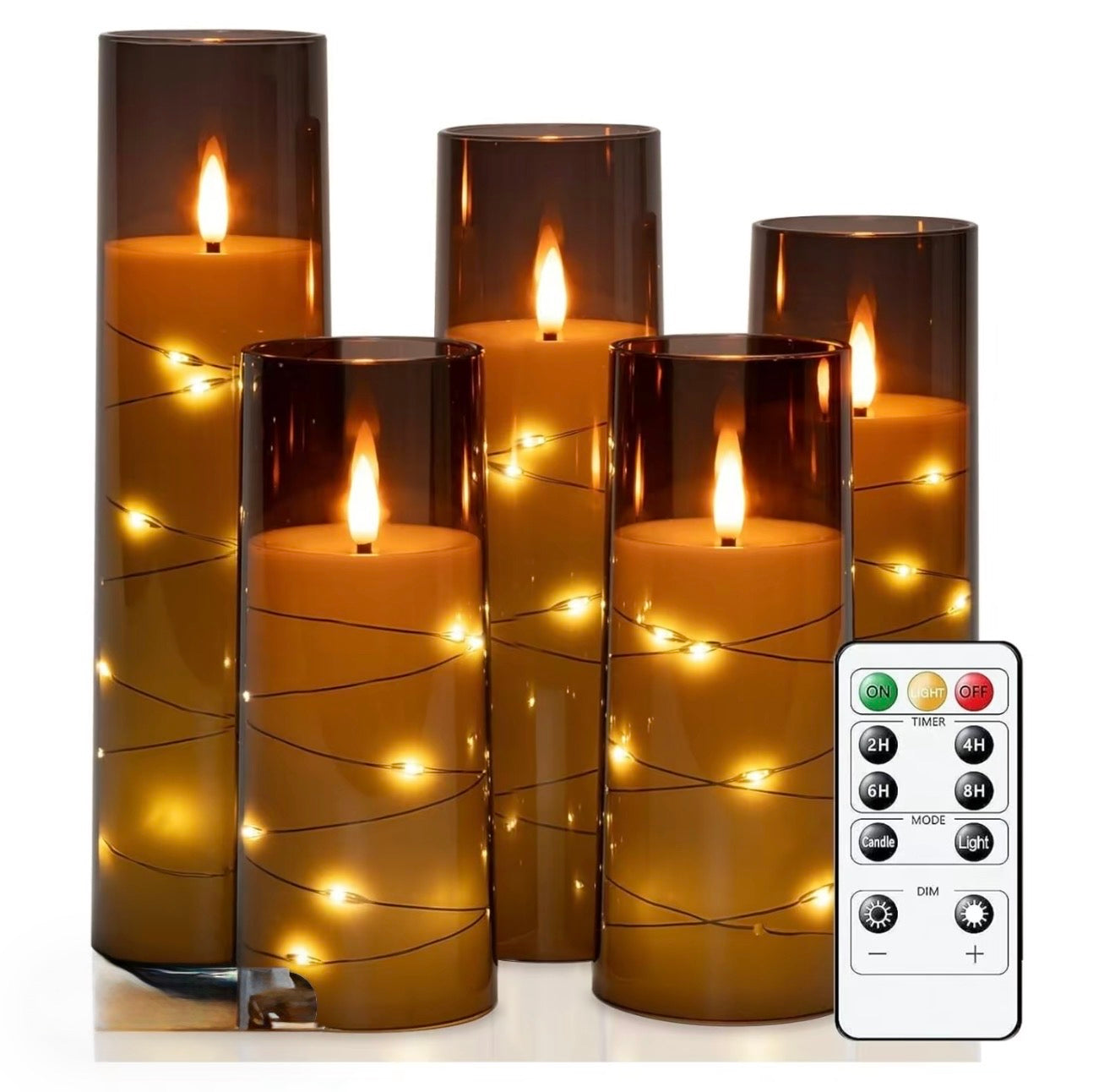 StarGlow LED Pillar Candles