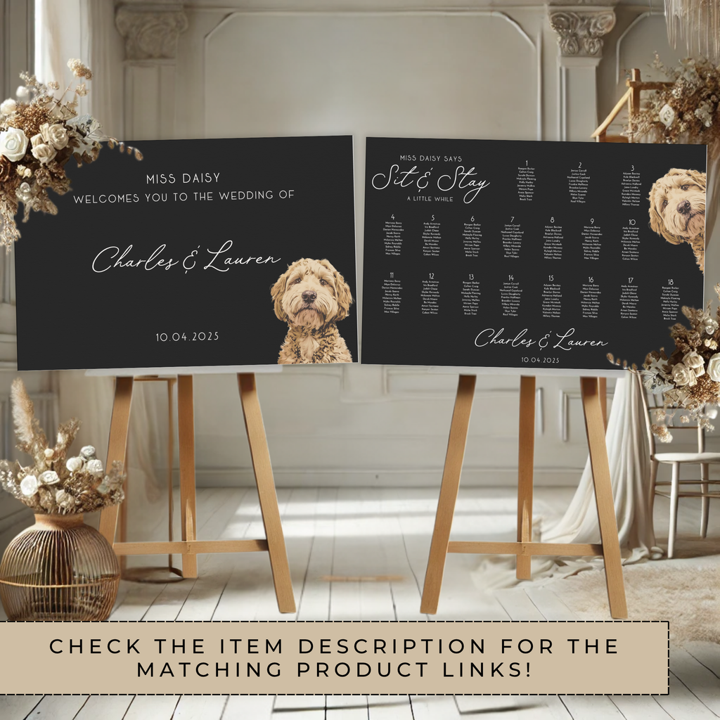 Fido Says Welcome Dog Wedding Welcome Sign