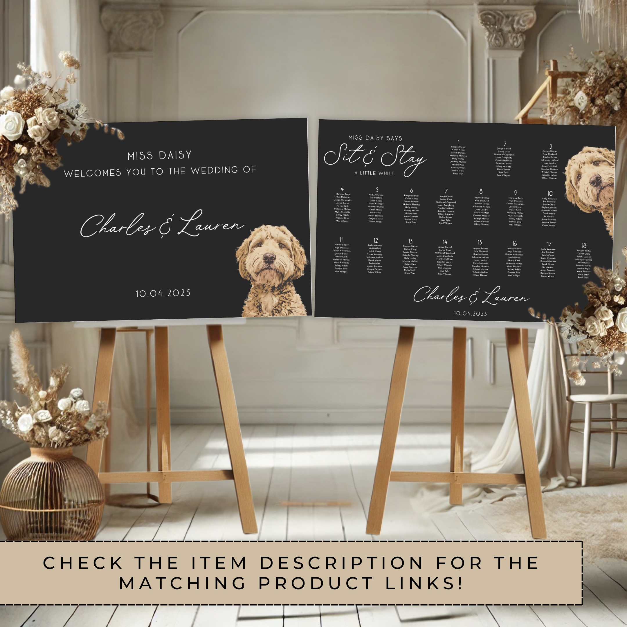 Fido Says Welcome Dog Wedding Welcome Sign