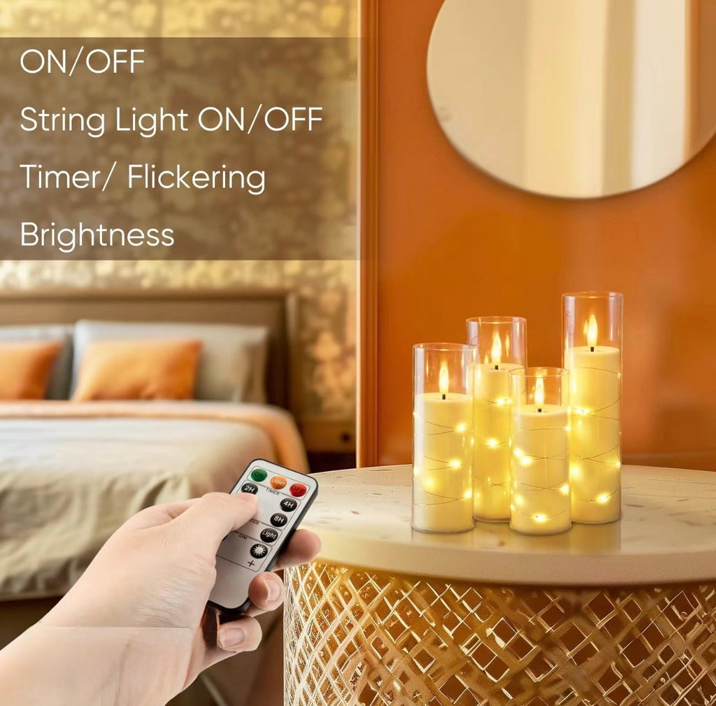 StarGlow LED Pillar Candles