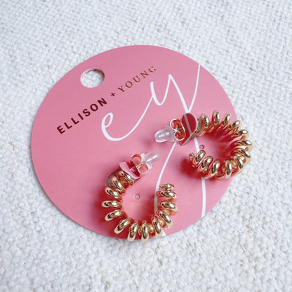 Curly Cord Hoop Earrings