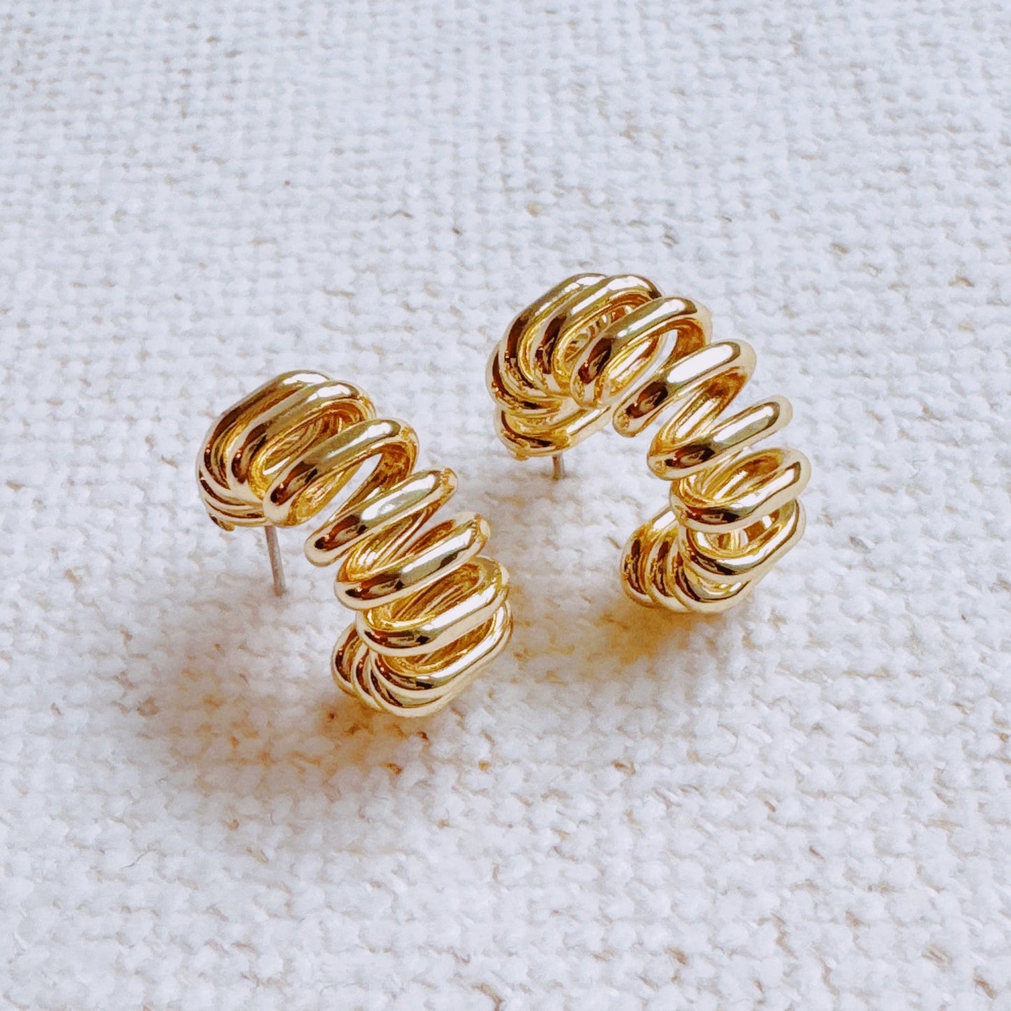 Curly Cord Hoop Earrings