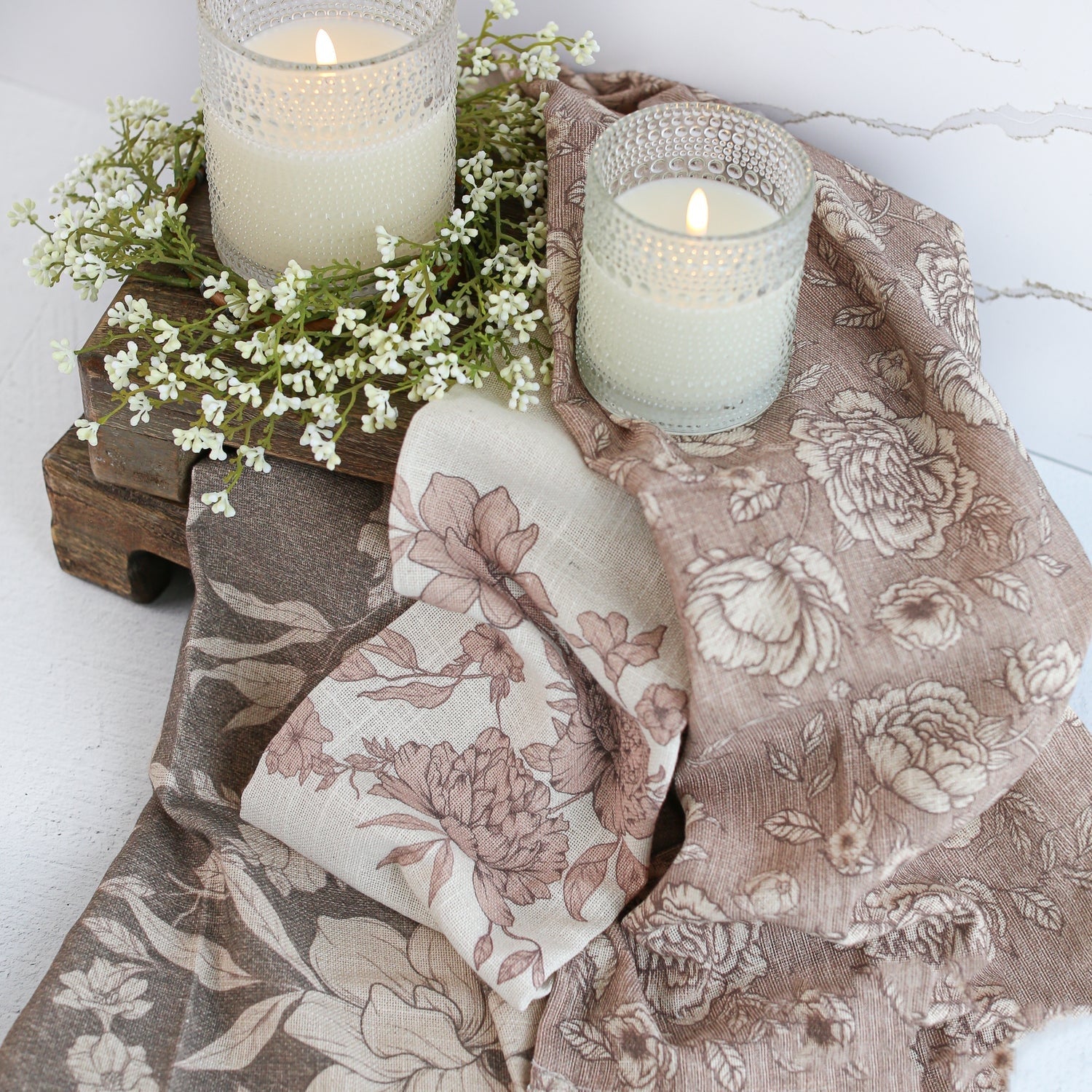 Clear Dotted Bubble Glass 3D Flame LED Candle | 2 Sizes