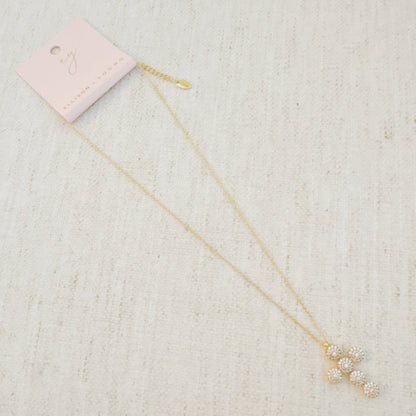 Dainty Sparkle Cross Necklace
