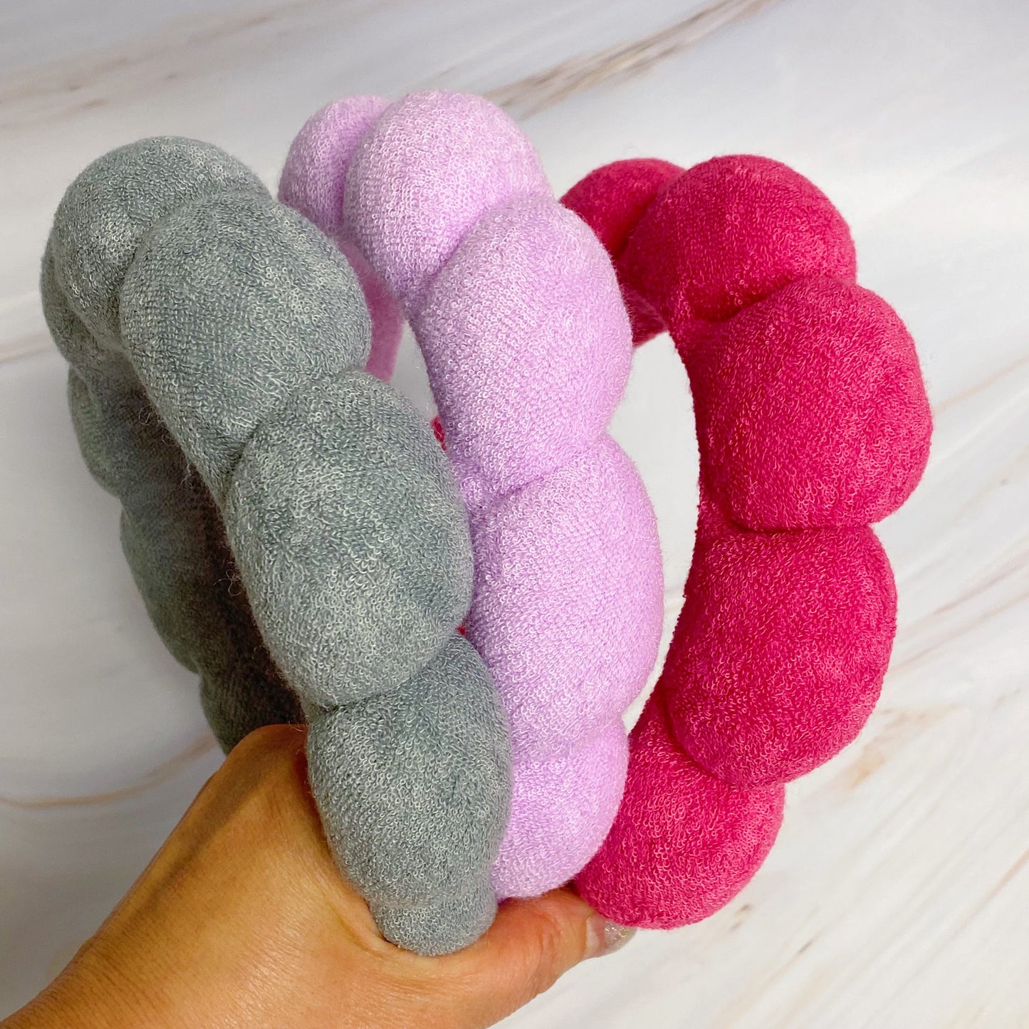Terry Puffy Soft Headband set of three