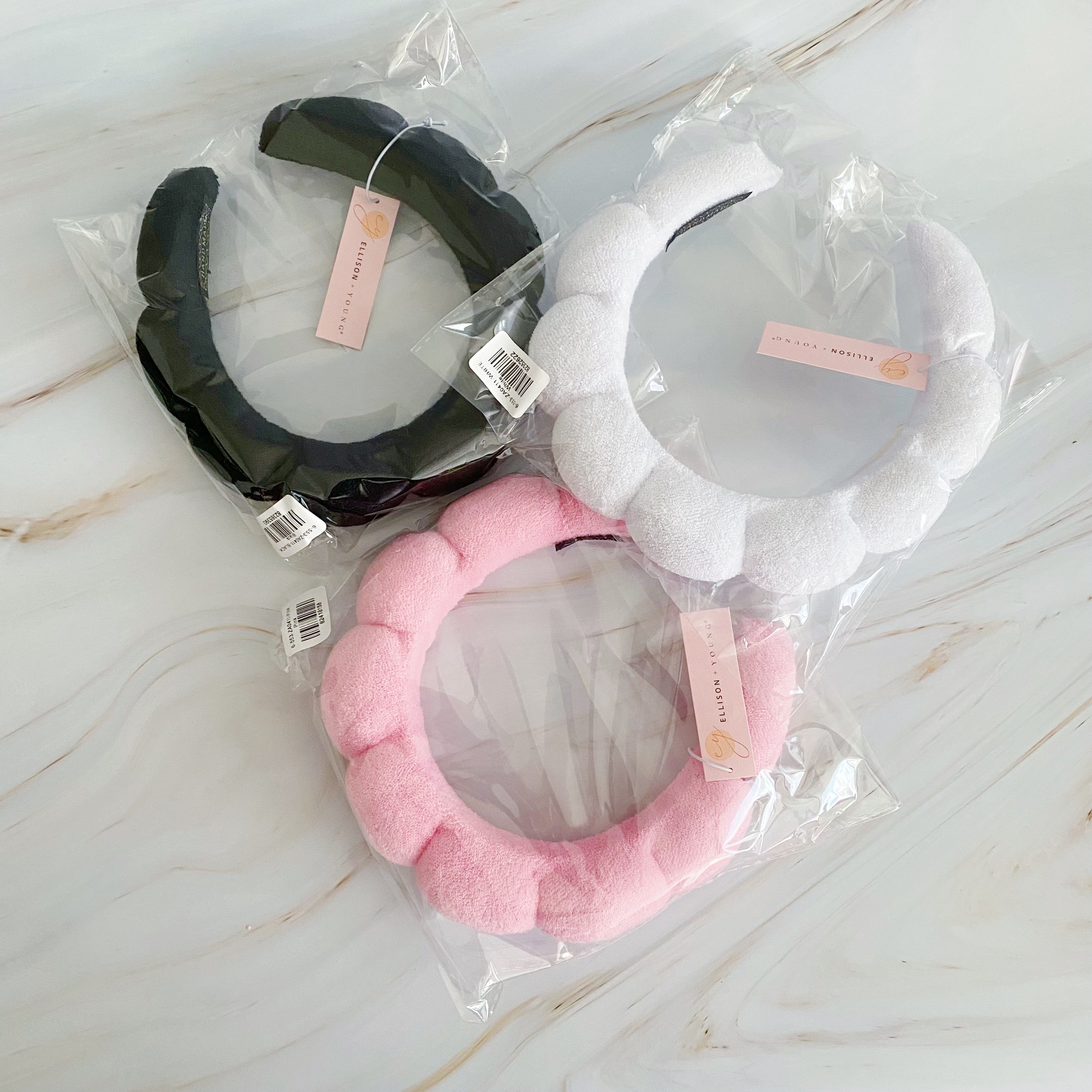 Terry Puffy Soft Headband set of three