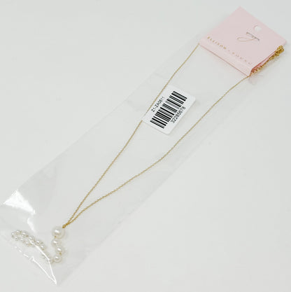 Gradiant Long Pearl Drop Necklace