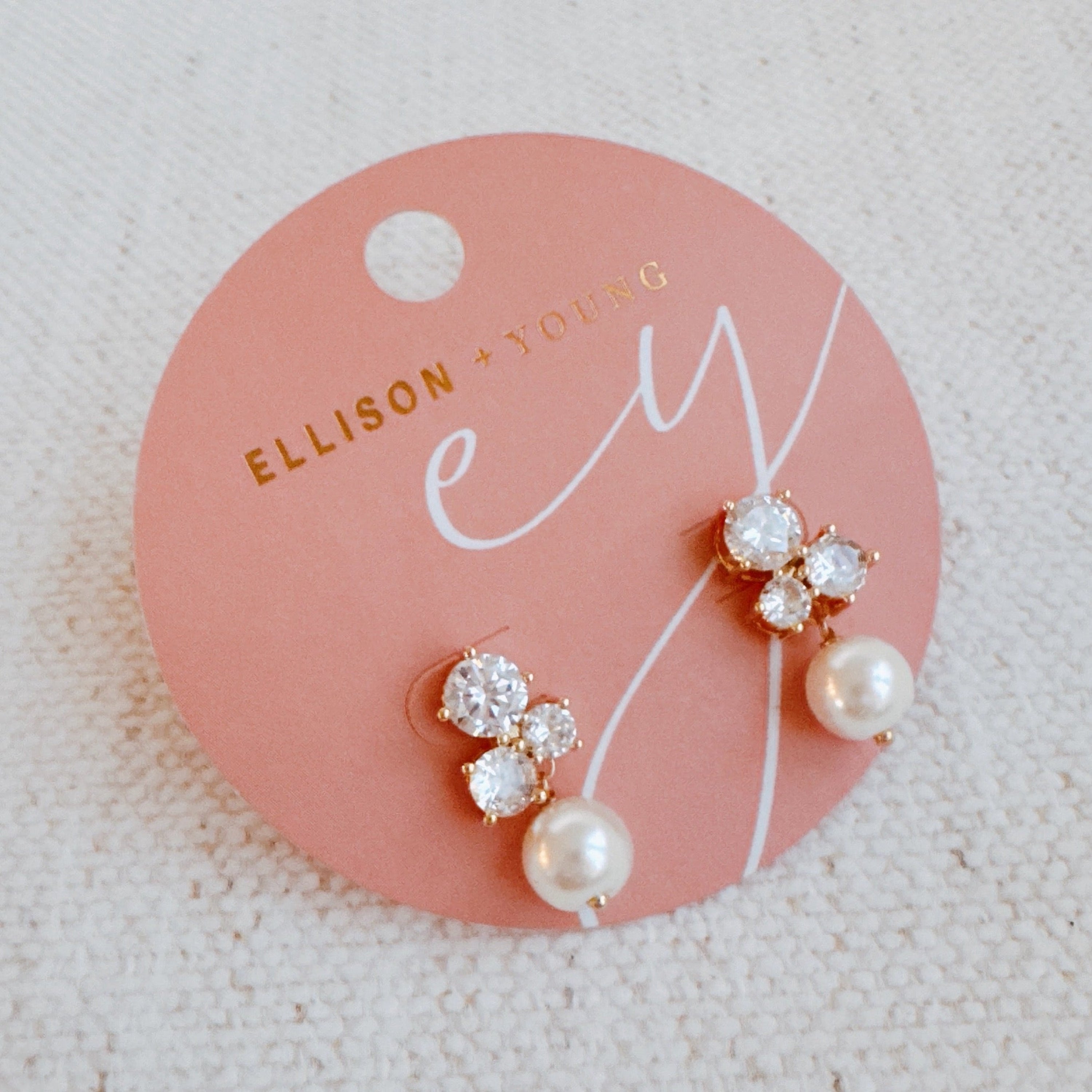 Golden Sparkle Pearl Drop Earrings