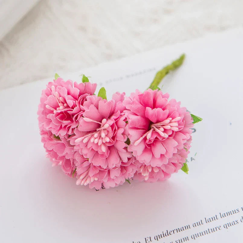 DecorBites™ Carnation Stamen Silk Flowers for Home Decor, Wedding, DIY, Gifts