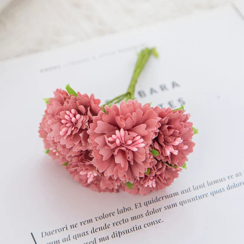 DecorBites™ Carnation Stamen Silk Flowers for Home Decor, Wedding, DIY, Gifts