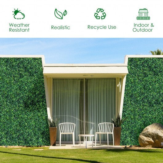 12 Pieces Artificial Boxwood Panels for Wedding Decor Fence Backdrop