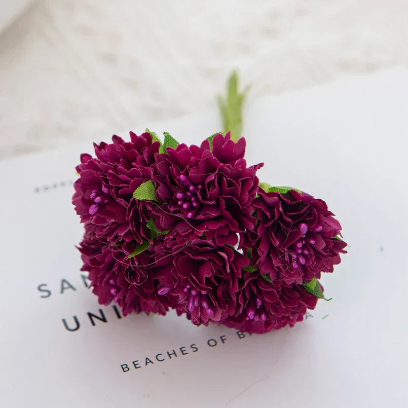 DecorBites™ Carnation Stamen Silk Flowers for Home Decor, Wedding, DIY, Gifts