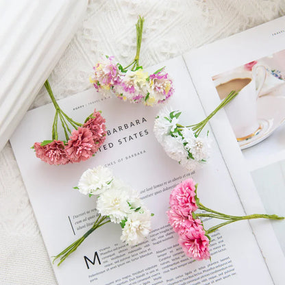 DecorBites™ Carnation Stamen Silk Flowers for Home Decor, Wedding, DIY, Gifts