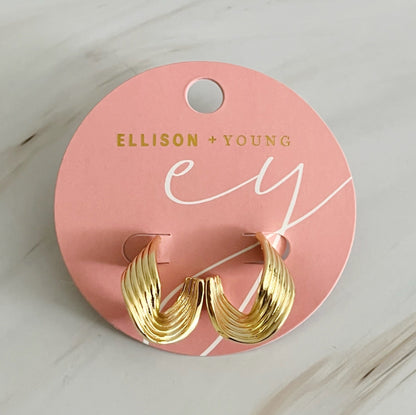 Wave Twisted Hoop Earrings