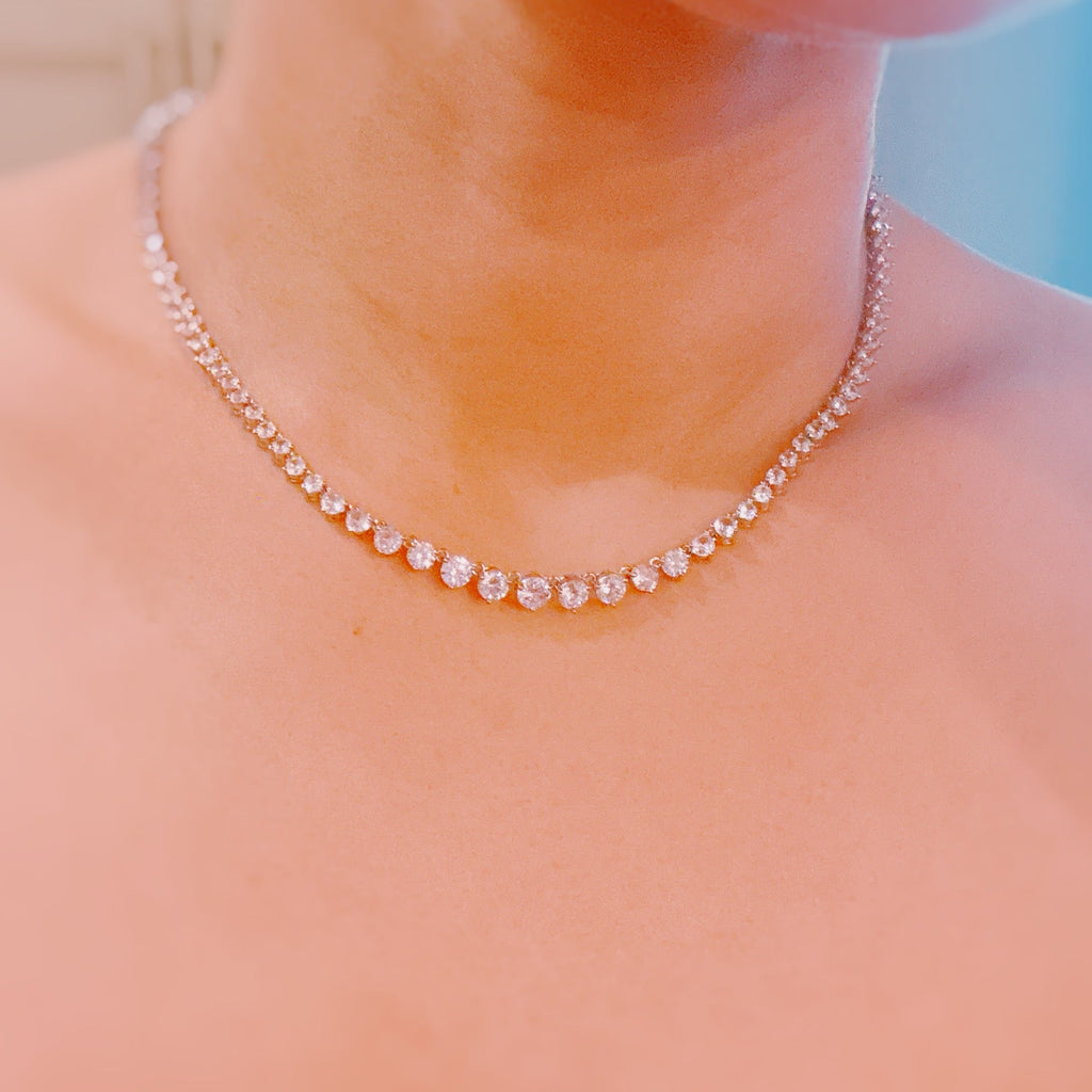 Royal Graduated Tennis Necklace