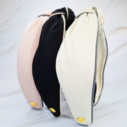 Piped Border Preppy Headband