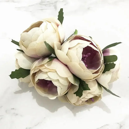 DecorBites™ Ivory Flower Cherry Stamen Berries Bundle for DIY Christmas Wedding Decor