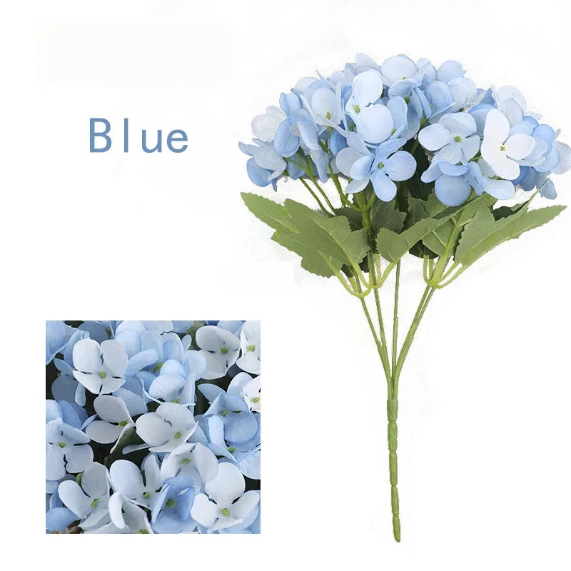 DecorBites™ Blue Peony Tea Rose Silk Fake Flowers for DIY Home Garden Wedding Decor