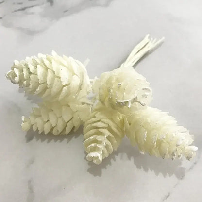 DecorBites™ Ivory Flower Cherry Stamen Berries Bundle for DIY Christmas Wedding Decor