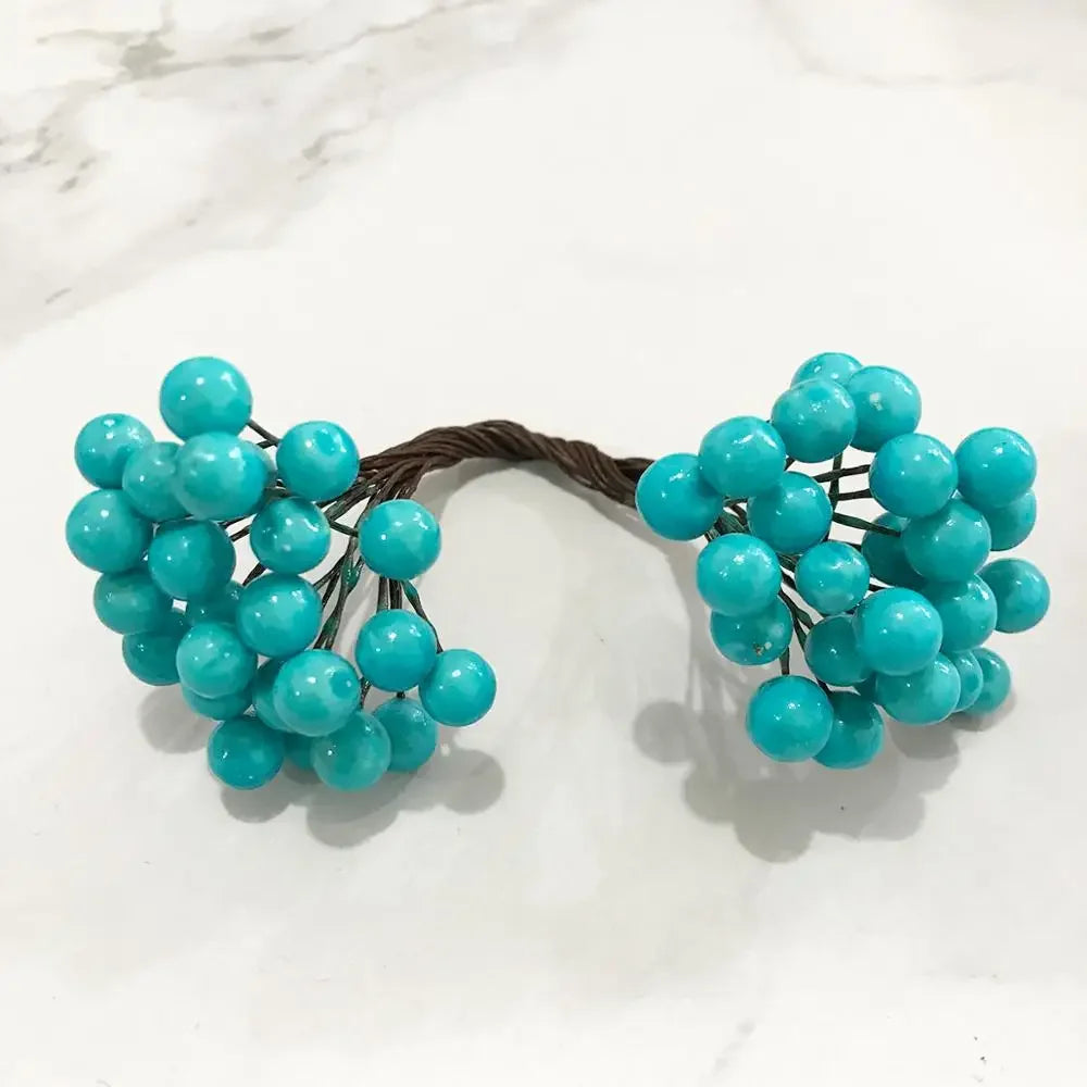 DecorBites™ Blue Flower Stamen Berries Bundle for DIY Wedding Cake Decor