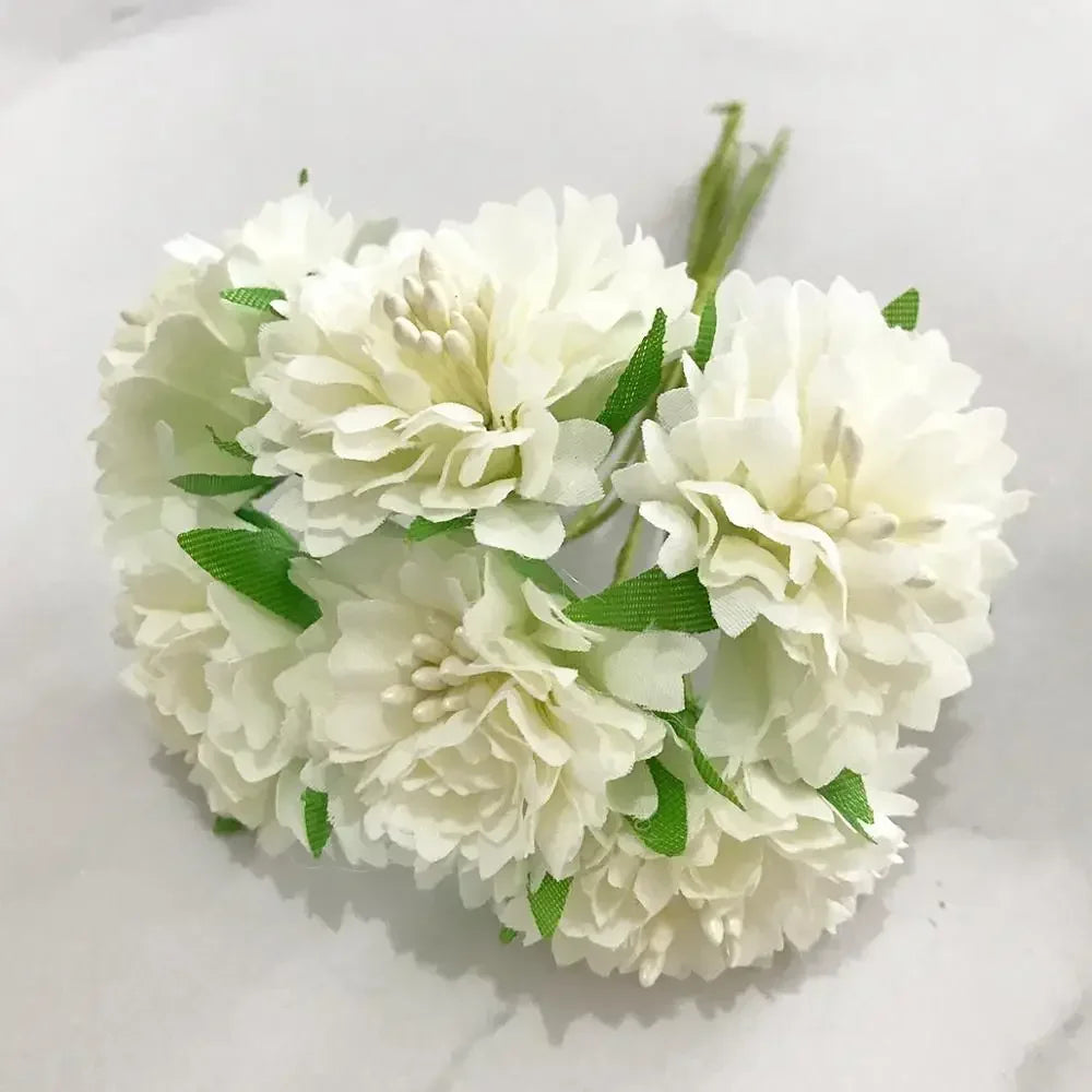 DecorBites™ Ivory Flower Cherry Stamen Berries Bundle for DIY Christmas Wedding Decor