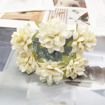 DecorBites™ Ivory Flower Cherry Stamen Berries Bundle for DIY Christmas Wedding Decor