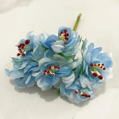 DecorBites™ Blue Flower Stamen Berries Bundle for DIY Wedding Cake Decor