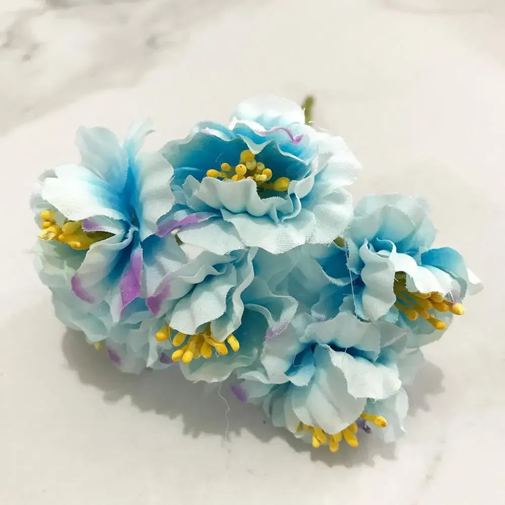 DecorBites™ Blue Flower Stamen Berries Bundle for DIY Wedding Cake Decor