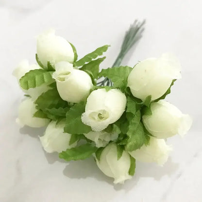 DecorBites™ Ivory Flower Cherry Stamen Berries Bundle for DIY Christmas Wedding Decor