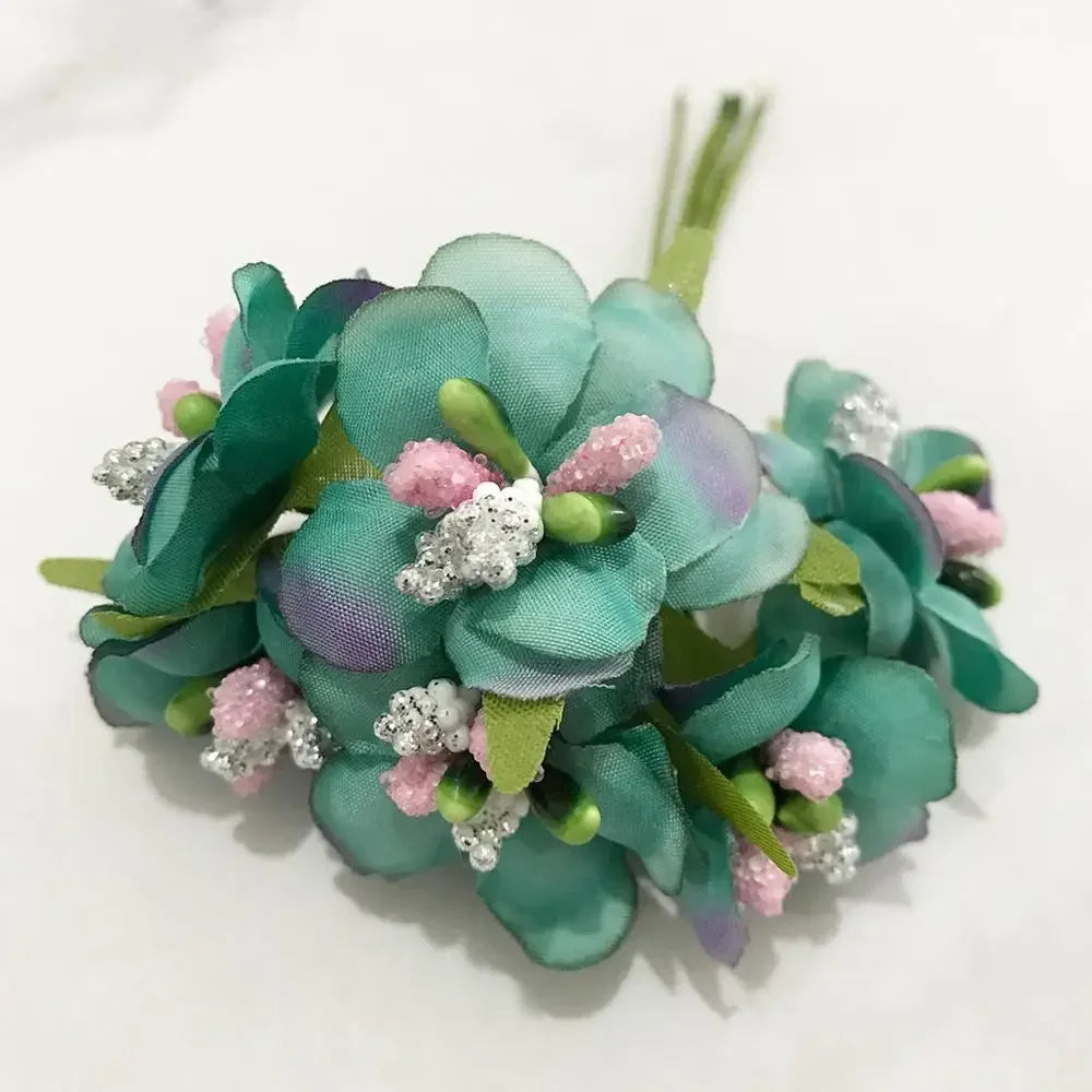 DecorBites™ Blue Flower Stamen Berries Bundle for DIY Wedding Cake Decor