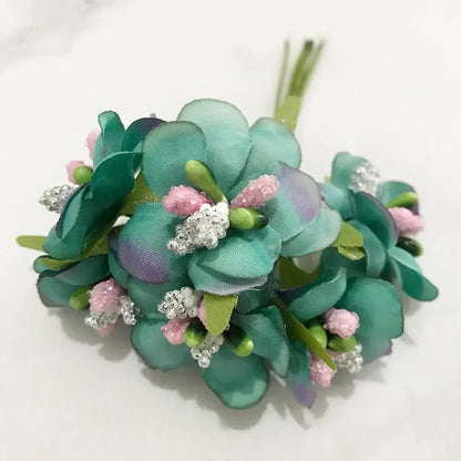 DecorBites™ Blue Flower Stamen Berries Bundle for DIY Wedding Cake Decor