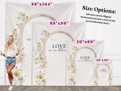 Love is in Bloom Bridal Shower Custom Banner Backdrop