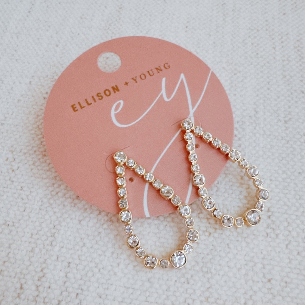 Sparkle Teardrop Shaped Earrings